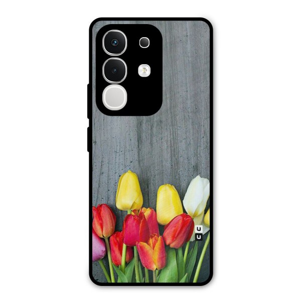 Bloom Grey Metal Back Case for iQOO Z10x