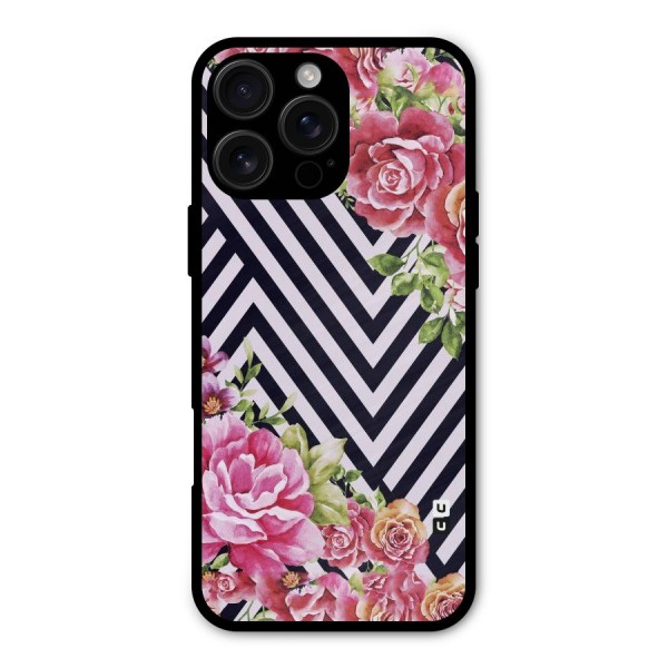 Bloom Zig Zag Metal Back Case for iPhone 16 Pro Max
