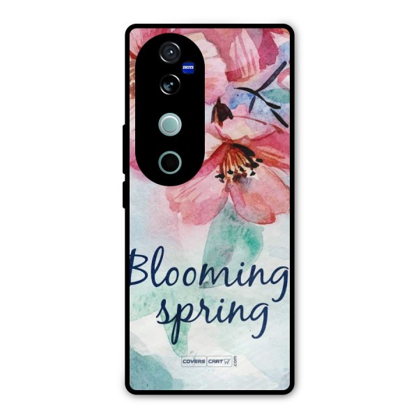 Blooming Spring Metal Back Case for Vivo V40 Pro