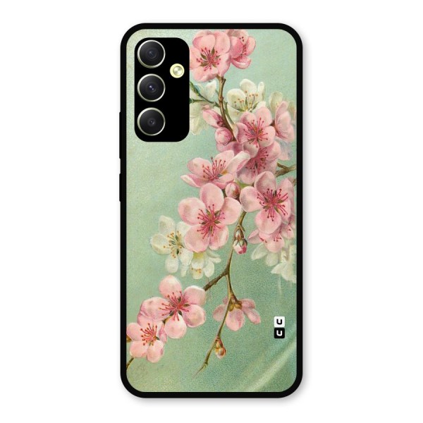 Blossom Cherry Design Metal Back Case for Galaxy A34