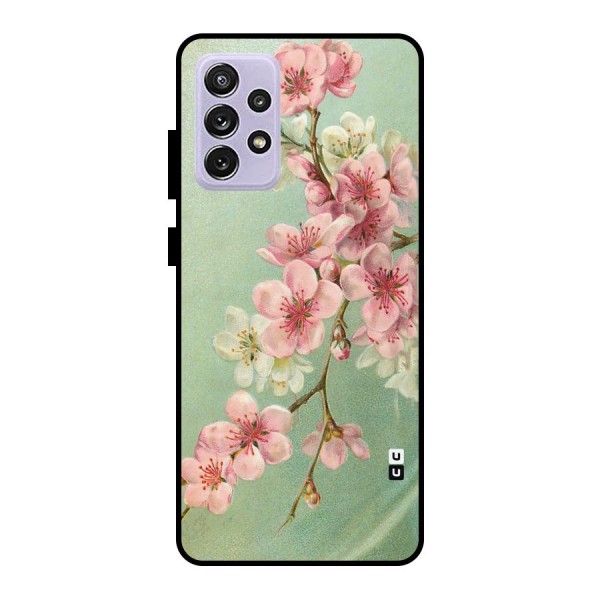Blossom Cherry Design Metal Back Case for Galaxy A72