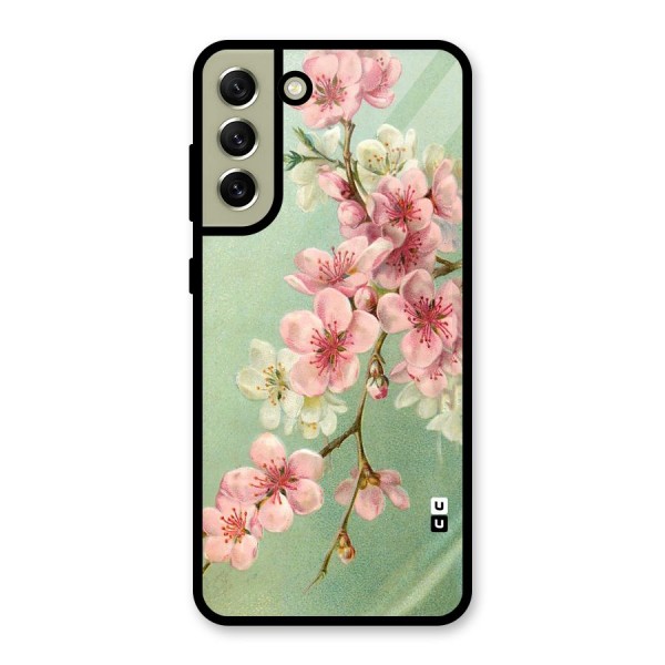 Blossom Cherry Design Metal Back Case for Galaxy S21 FE 5G (2023)