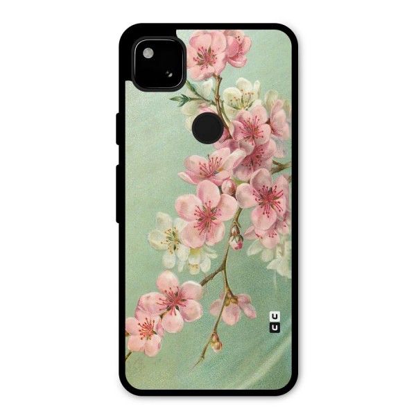 Blossom Cherry Design Metal Back Case for Google Pixel 4a