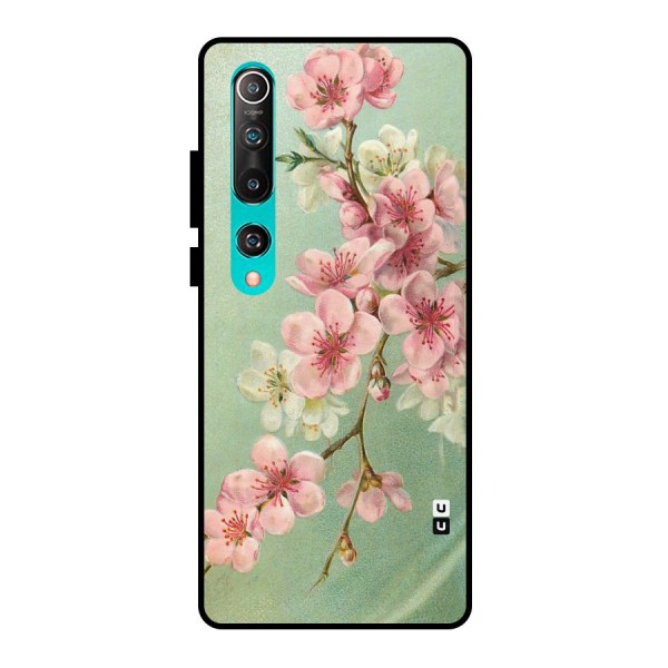 Blossom Cherry Design Metal Back Case for Mi 10