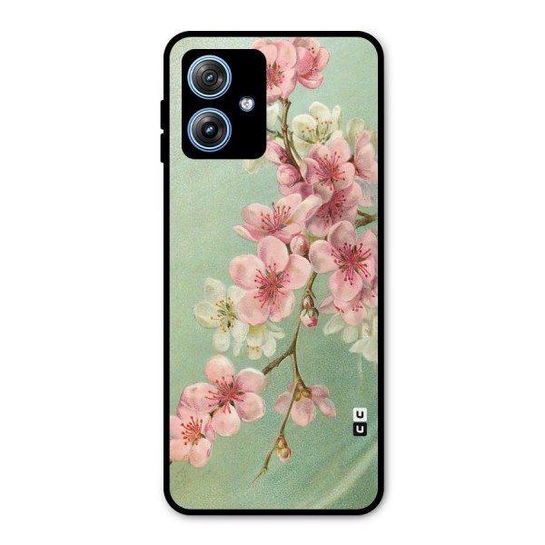 Blossom Cherry Design Metal Back Case for Moto G54