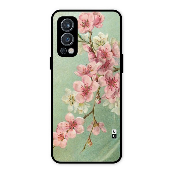 Blossom Cherry Design Metal Back Case for OnePlus Nord 2 5G
