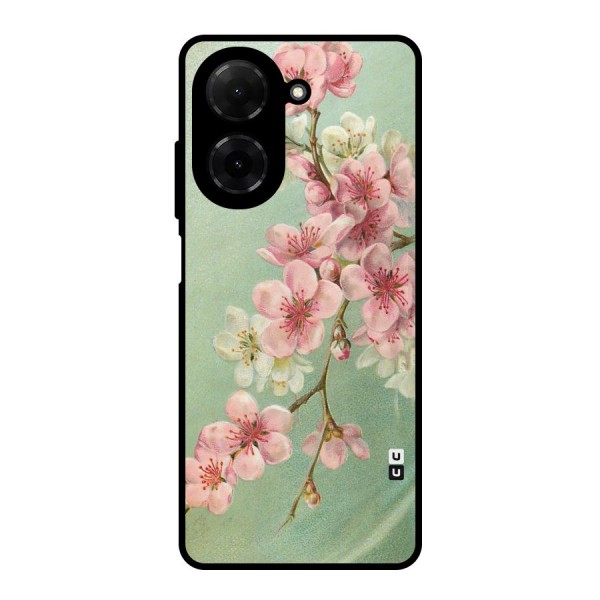 Blossom Cherry Design Metal Back Case for Poco C71