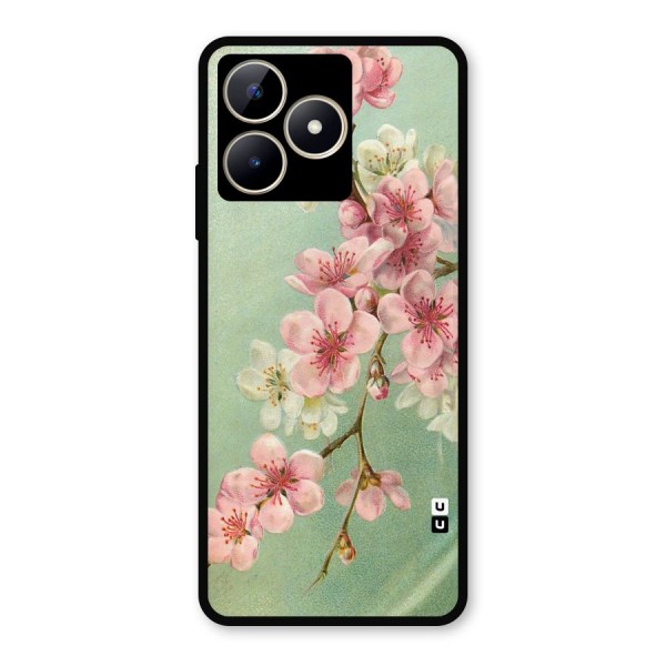 Blossom Cherry Design Metal Back Case for Realme C53