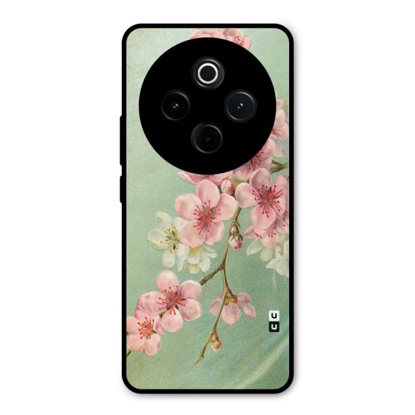 Blossom Cherry Design Metal Back Case for iQOO Z10
