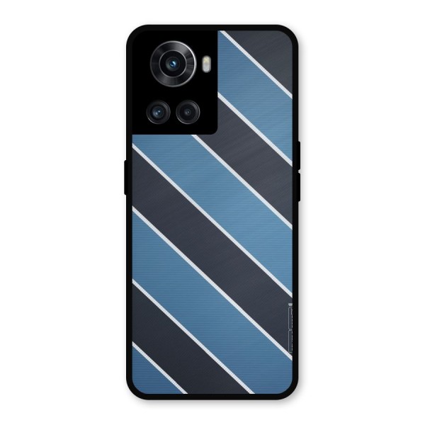 Blue Black Stripes Metal Back Case for OnePlus 10R