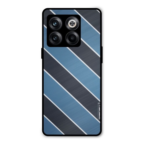 Blue Black Stripes Metal Back Case for OnePlus 10T