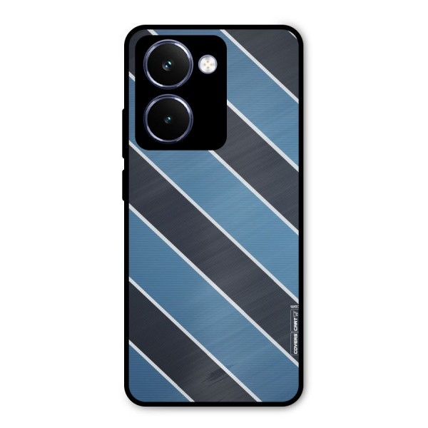 Blue Black Stripes Metal Back Case for Realme P3 Ultra