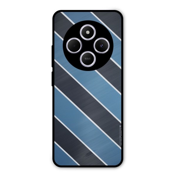 Blue Black Stripes Metal Back Case for Redmi A4