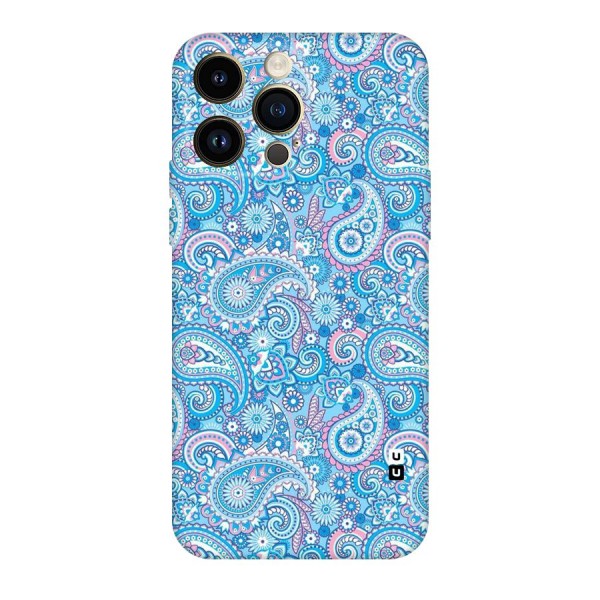 Blue Block Pattern Original Polycarbonate Back Case for iPhone 14 Pro Max