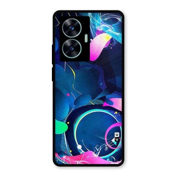 Blue Circle Flow Metal Back Case for Realme C55