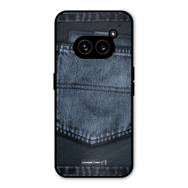 Blue Denim Metal Back Case for Nothing Phone 2a