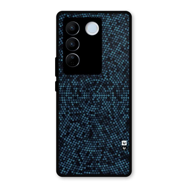 Blue Disco Lights Metal Back Case for Vivo V27