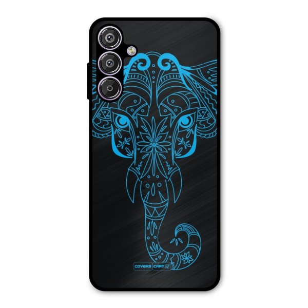 Blue Elephant Ethnic Metal Back Case for Galaxy F15