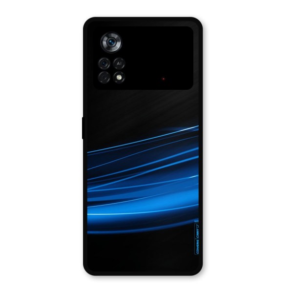 Blue Flow Metal Back Case for Poco X4 Pro 5G