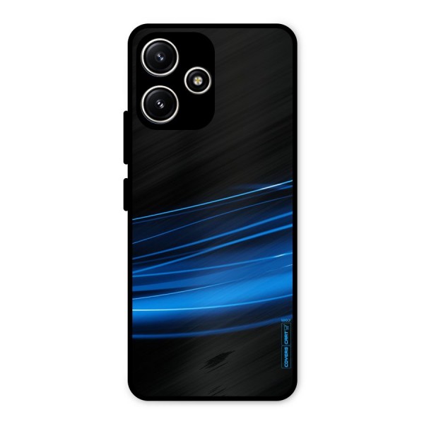 Blue Flow Metal Back Case for Redmi 12 5G