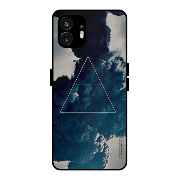 Blue Hue Smoke Metal Back Case for Nothing Phone 2