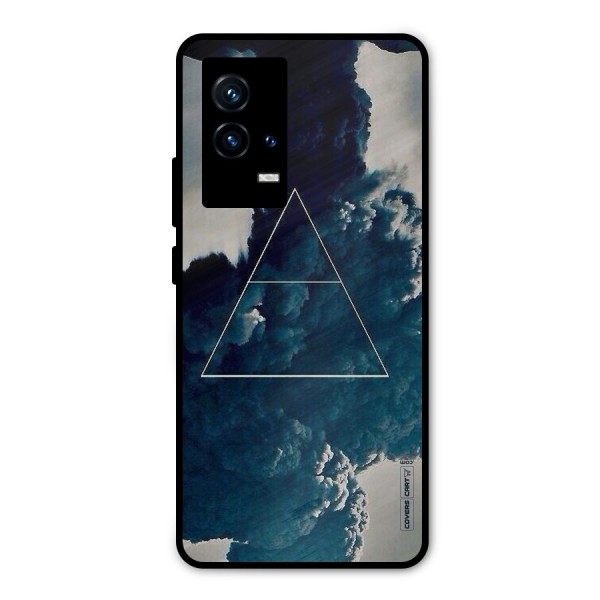 Blue Hue Smoke Metal Back Case for iQOO 9 5G