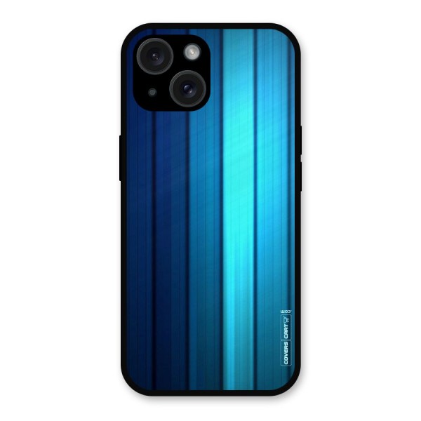Blue Hues Metal Back Case for iPhone 15
