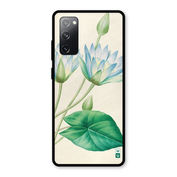 Blue Lotus Metal Back Case for Galaxy S20 FE