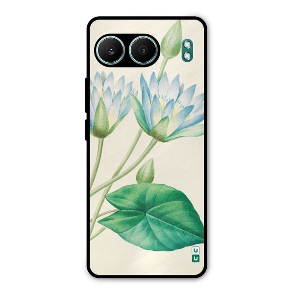 Blue Lotus Metal Back Case for OnePlus Nord 4