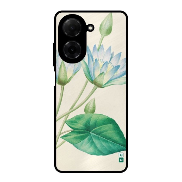 Blue Lotus Metal Back Case for Poco C71