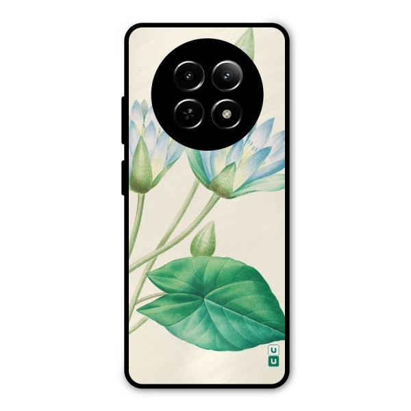 Blue Lotus Metal Back Case for Realme 13