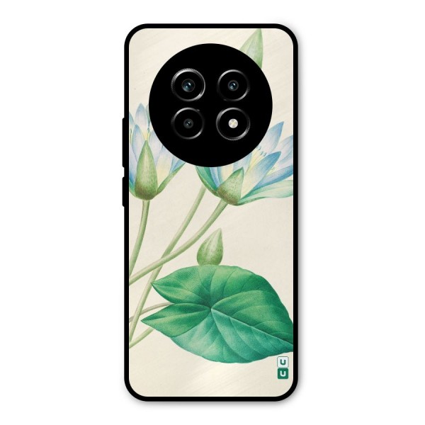 Blue Lotus Metal Back Case for Realme 13 Pro