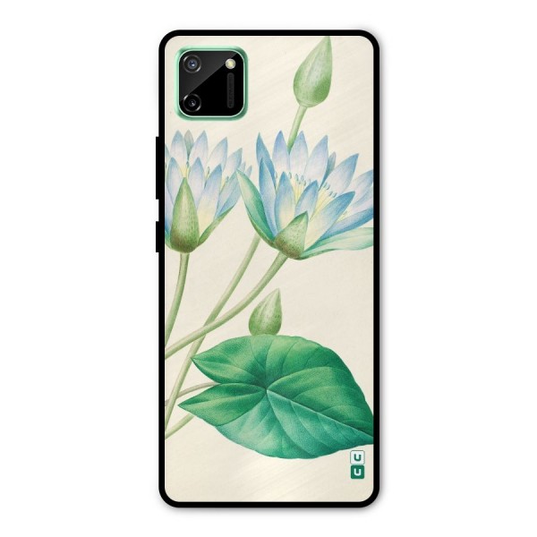 Blue Lotus Metal Back Case for Realme C11