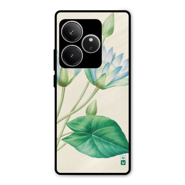 Blue Lotus Metal Back Case for Realme GT 6