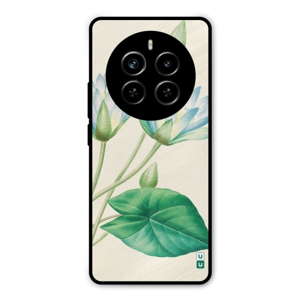 Blue Lotus Metal Back Case for Realme P1 Pro