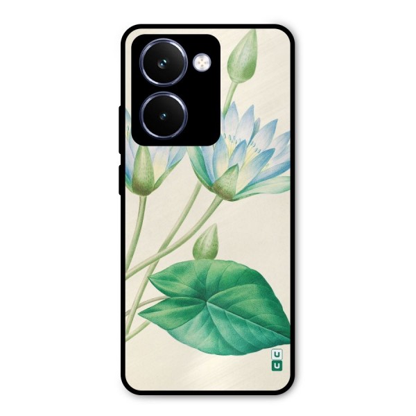 Blue Lotus Metal Back Case for Realme P3 Ultra