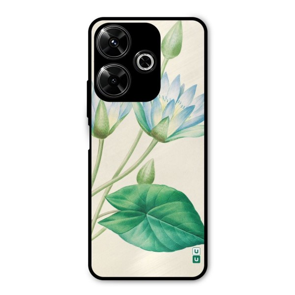 Blue Lotus Metal Back Case for Redmi 13 5G