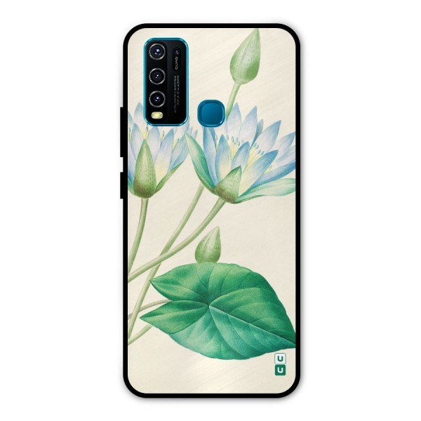 Blue Lotus Metal Back Case for Vivo Y50