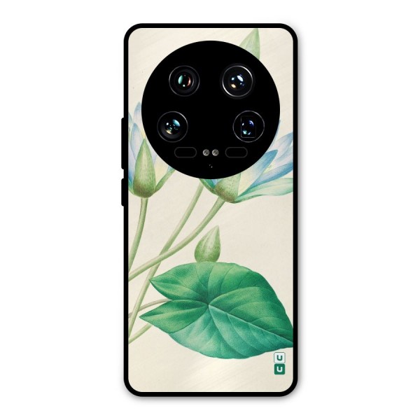 Blue Lotus Metal Back Case for Xiaomi 14 Ultra