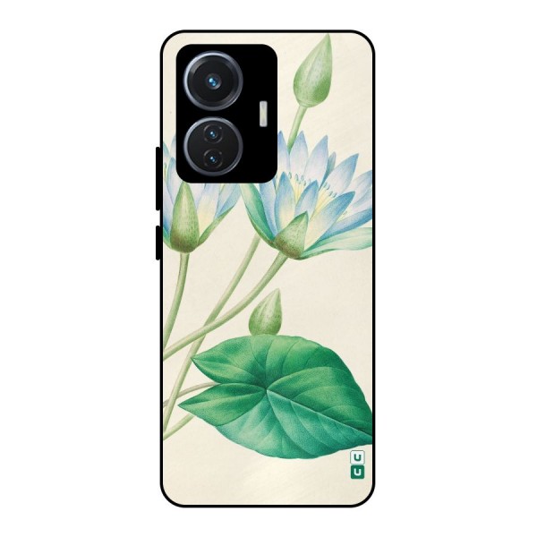 Blue Lotus Metal Back Case for iQOO Z6 44W