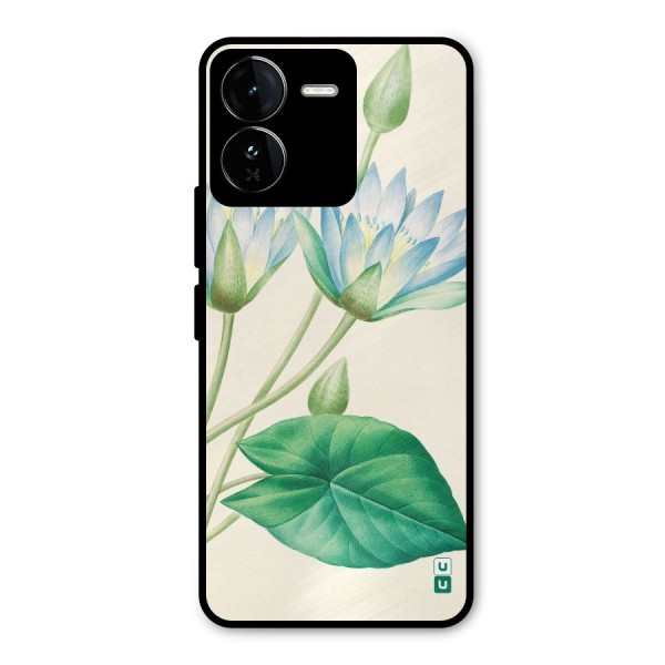 Blue Lotus Metal Back Case for iQOO Z9