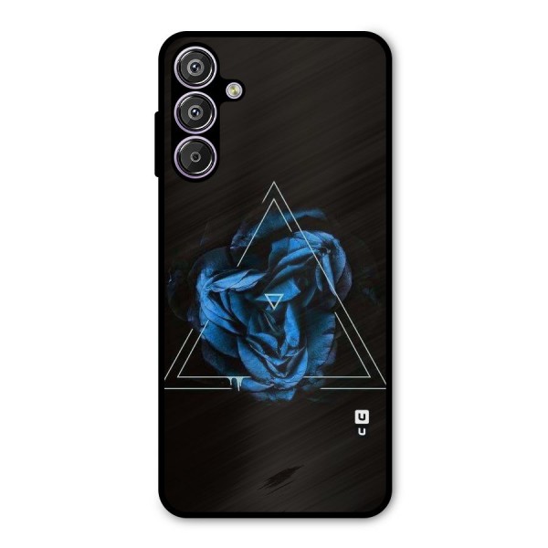 Blue Magic Triangle Metal Back Case for Galaxy F15