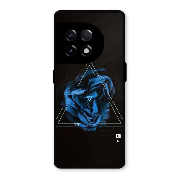 Blue Magic Triangle Metal Back Case for OnePlus 11R
