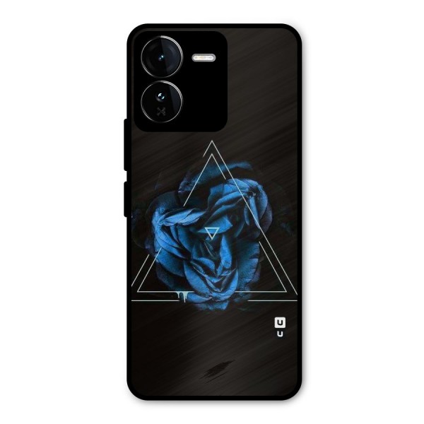 Blue Magic Triangle Metal Back Case for iQOO Z9
