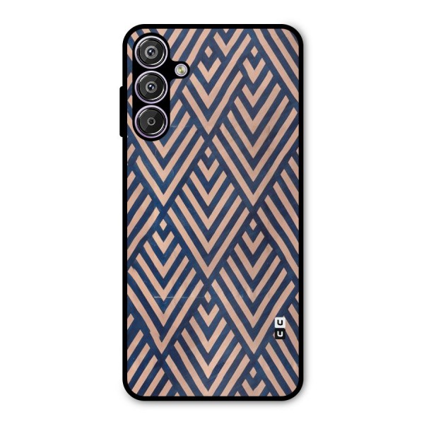 Blue Peach Metal Back Case for Galaxy F15