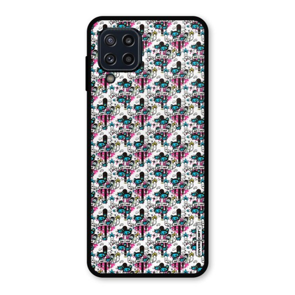 Blue Pink Pattern Metal Back Case for Galaxy M32