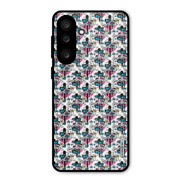 Blue Pink Pattern Metal Back Case for Galaxy M56