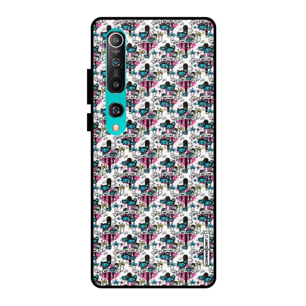 Blue Pink Pattern Metal Back Case for Mi 10