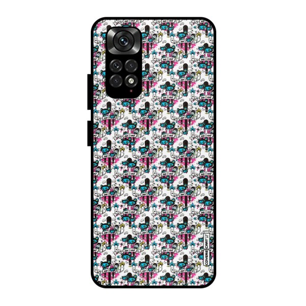 Blue Pink Pattern Metal Back Case for Redmi Note 11 Pro