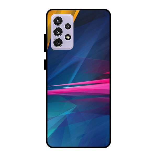 Blue Red Abstract Metal Back Case for Galaxy A72